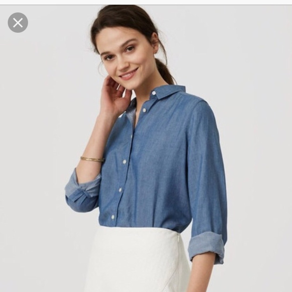 Loft softened chambray shirt